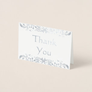 Elegant flourish borders custom foil card