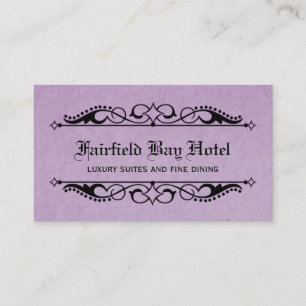 Elegant Flourish Business Card, Lilac Card