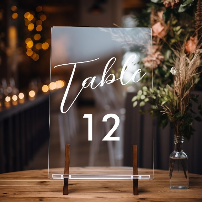 Elegant Flourish Calligraphy  Wedding Table Number (Creator Uploaded)