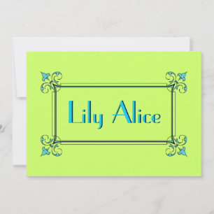 Elegant Flourish Frame Announcement