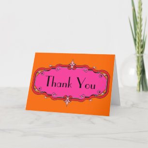 Elegant Flourish Frame Thank You Card