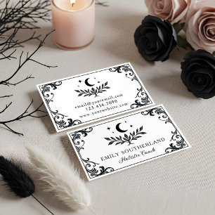 Elegant Flourish Gothic Nature Holistic Coaches Business Card
