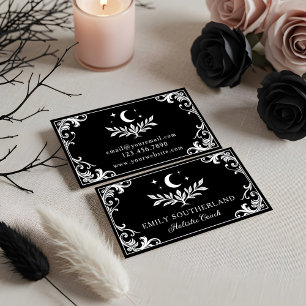 Elegant Flourish Gothic Nature Holistic Coaches Business Card