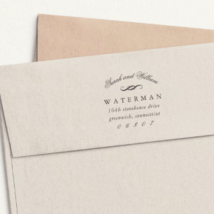 Elegant Flourish Return Address Self-inking Stamp