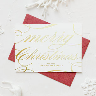 Elegant Flourish Script Merry Christmas