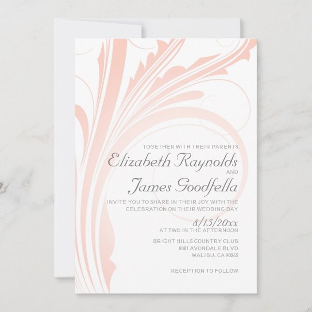 Elegant Flourish Wedding Invitations (Front)