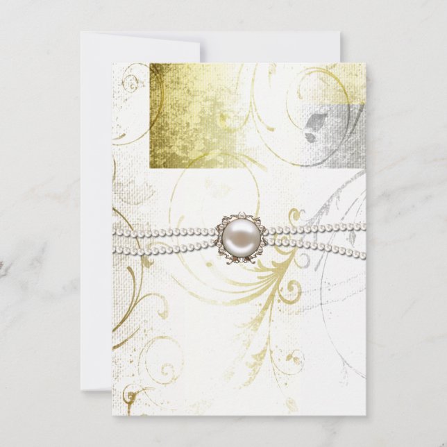 Elegant Flourishes Rehearsal Dinner Invitation (Front)