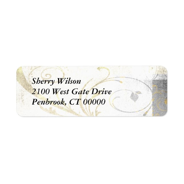 Elegant Flourishes Return Address Label (Front)