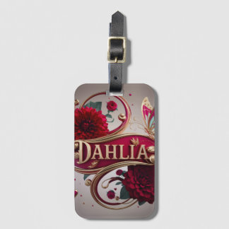 Elegant Flower Art with Gold Accents Luggage Tag