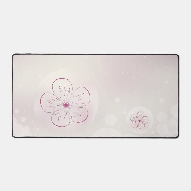 Elegant Flower Bloom Desk Mat  (Front)