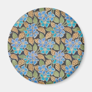 Elegant Flower Blue Periwinkle Floral Classic Magnet