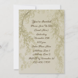 Elegant Flower Branches Design Party Invitation