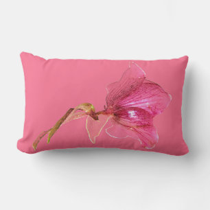 Elegant flower design lumbar cushion