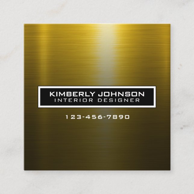 Elegant Flower Design Minimalist Editable Square B Square Business Card (Front)