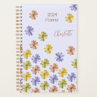 Elegant flower design planner