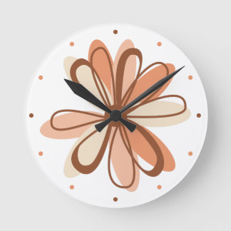 Elegant flower design round clock