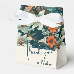 Elegant Flower Floral Pattern Birthday  Favour Box