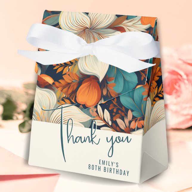 Elegant Flower Floral Pattern Birthday  Favour Box (Creator Uploaded)