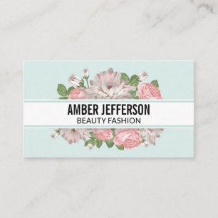 Elegant Flower Frame Background Business Card