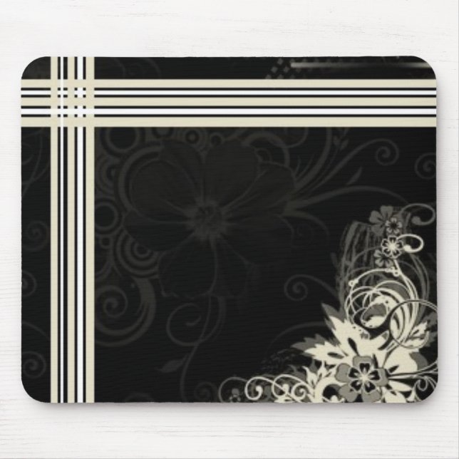 Elegant Flower Mousepad (Front)