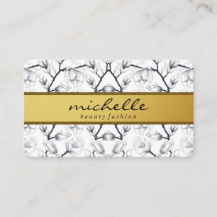 Elegant Flower Pattern Business Card