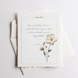 Elegant Flower Personal Chic Stationery Note Card