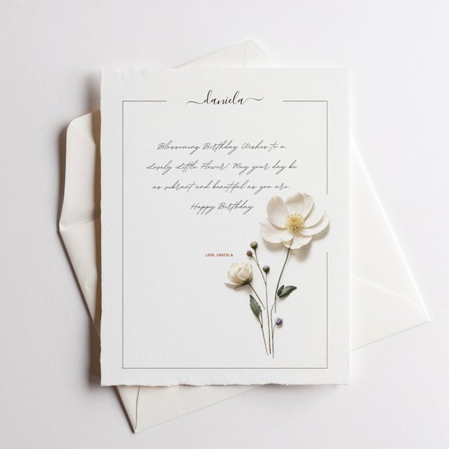 Elegant Flower Personal Chic Stationery Note Card (Creator Uploaded)