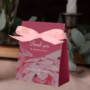 Elegant Flower Personalized Wedding Thank You Favour Box