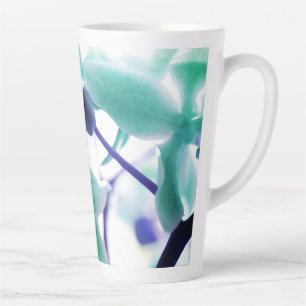 Elegant Flower Print Latte Mug