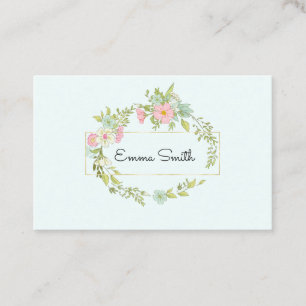Elegant flower ring business card