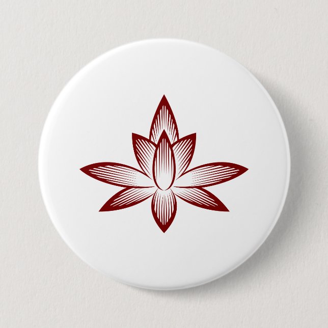 Elegant Flower Silhouette Buttons  (Front)
