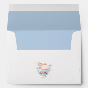 Elegant Flower Tea Bridal Brunch Envelope