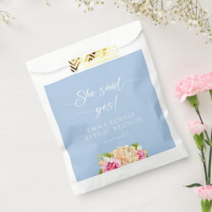 Elegant Flower Tea Bridal Brunch Favour Bags