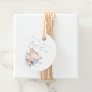 Elegant Flower Tea Bridal Brunch Favour Tags