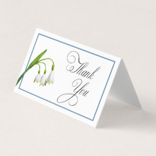 Elegant Flower Thank You card, business card size