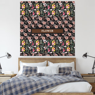 Elegant Flower Watercolor Customise Canvas Print