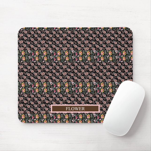 Elegant Flower Watercolor Customise  Mouse Pad (With Mouse)