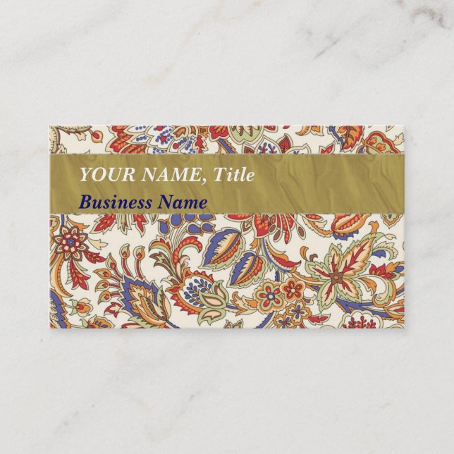 ELEGANT FLOWERED BUSINESS CARD TEMPLATE (Front)