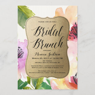Elegant Flowers Bridal Brunch Bridal Shower Invitation
