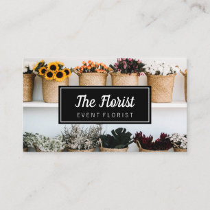 Elegant Flowers Business Card