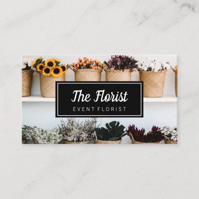 Elegant Flowers Business Card (Front)