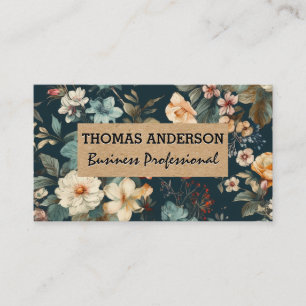 Elegant Flowers Classic Business Card