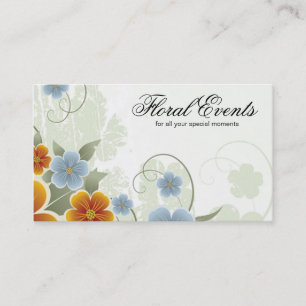 Elegant Flowers   Florist   Event Planner Business Card