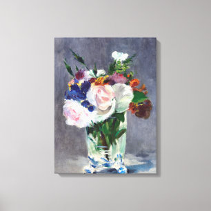 Elegant Flowers in a Crystal Vase Canvas Print