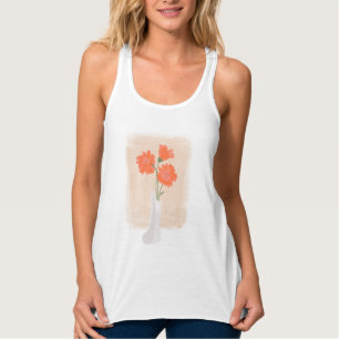 Elegant Flowers in Vase Singlet
