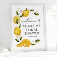 Elegant Flowers Lemon Bridal Shower