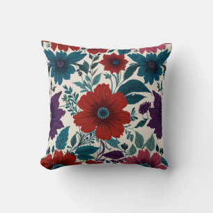 Elegant Flowers Pattern  Cushion