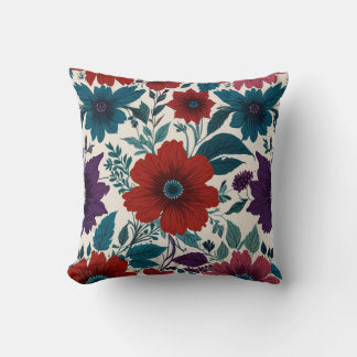 Elegant Flowers Pattern  Cushion