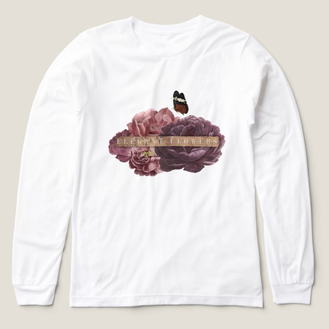 Elegant Flowers Theme Tri-Blend Shirt (Design Front)