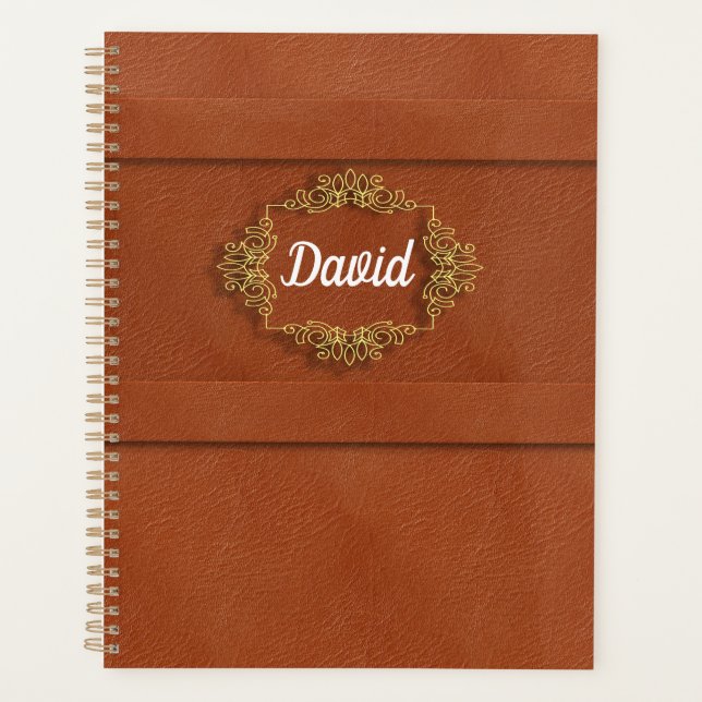 Elegant Fluorish Personalised Planner (Front)
